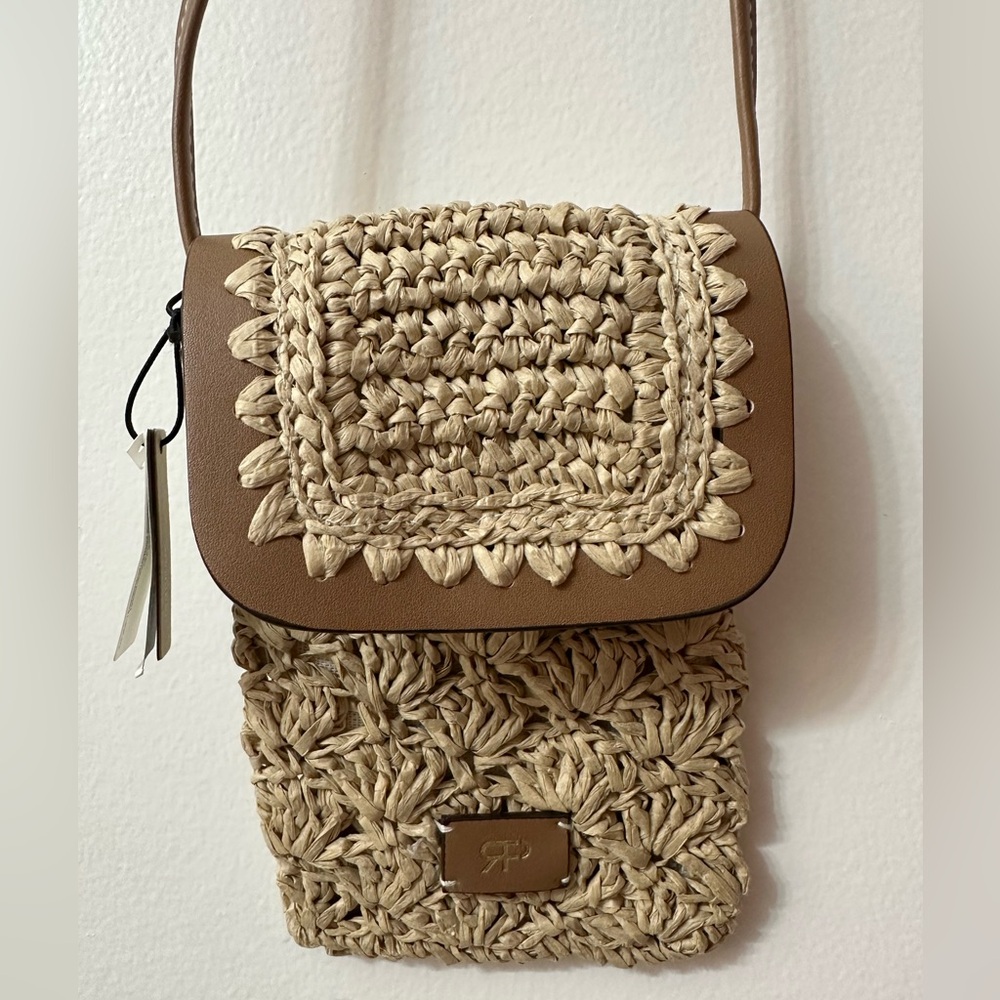 NWT Parfois Straw-Effect phone bag